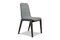 Miniature Black wood chair with salt and pepper fabric Estella Clipped