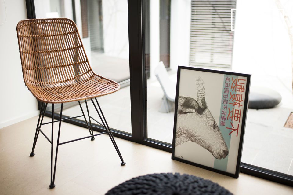 The combination of rattan, metal and vintage design