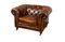Miniature Chesterbrown armchair Clipped