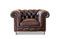 Miniature Chesterfield leather armchair Jahn Clipped