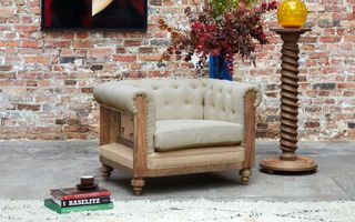 Chesterfield Montaigu almond armchair