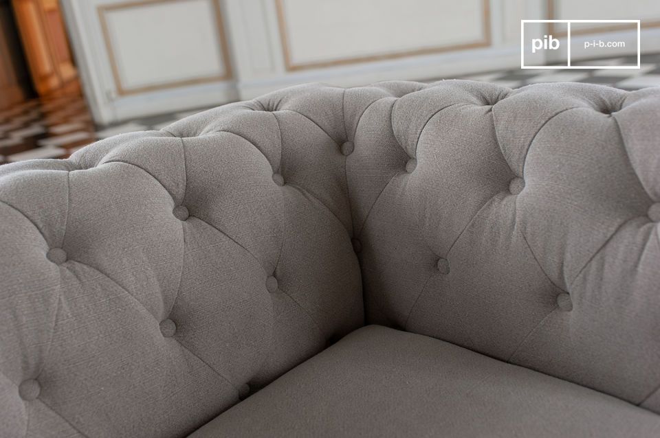 The Chesterfield Montaigu grey armchair is an exceptional armchair