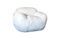 Miniature White fur armchair Cinto Clipped