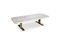 Miniature White marble coffee table Carrera Clipped