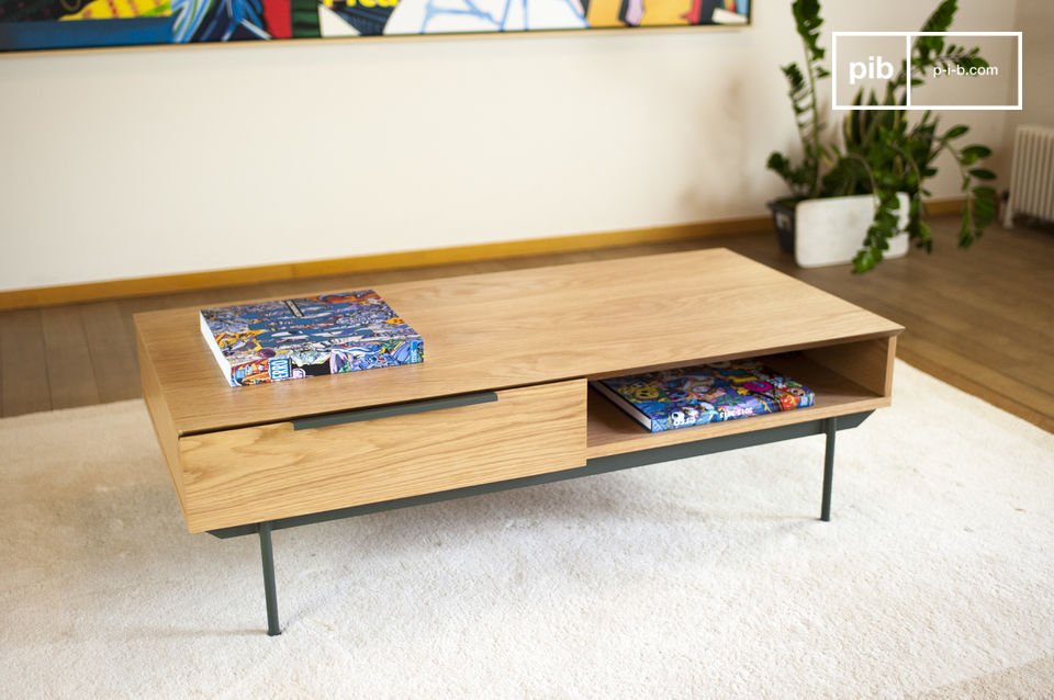 This coffee table will be a major design asset in your room.