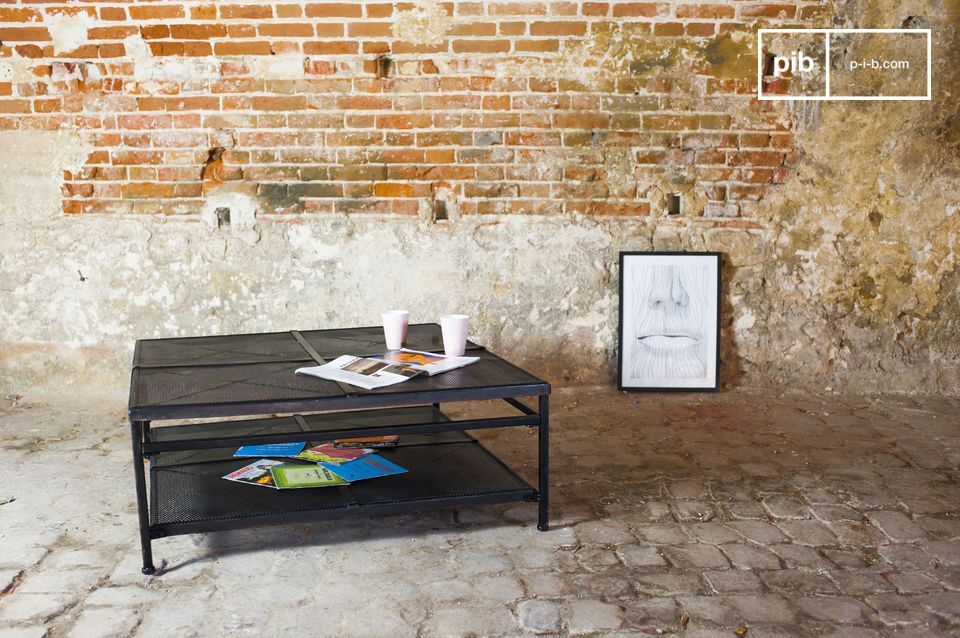 Beautiful example of a vintage industrial coffee table.