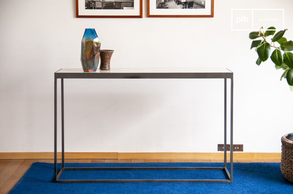 Marble and metal console Galibier