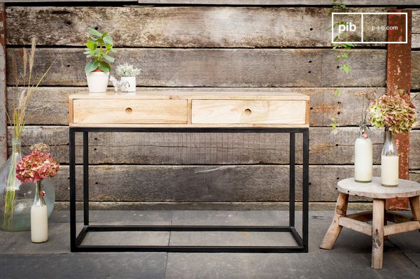 Light wood store sofa table