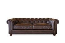 Large leather Chesterfield sofa