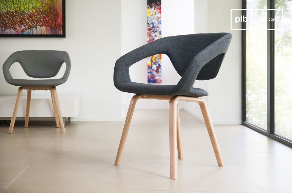 Elegant grey Nordic style chair.