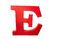 Miniature Decorative letter E Art Clipped