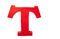 Miniature Decorative letter T Art Clipped