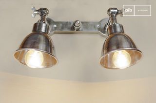 Double silver-plated wall lamp