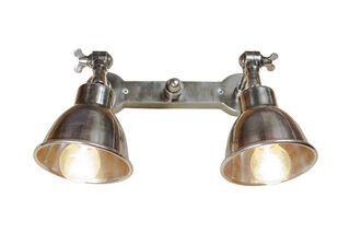Double silver-plated wall lamp