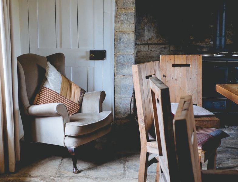 leather rustic armchair