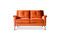 Miniature Orange velvet 2-seater sofa Elbrousse Clipped