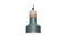 Miniature Green metal pendant light Farnetta Clipped