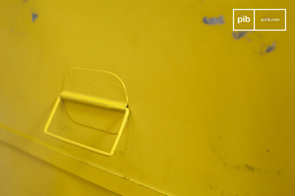 The yellow paint is slightly aged to add character to your interior.