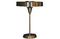 Miniature Gilded brass table lamp Amber Clipped
