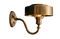Miniature Golden brass wall lamp Amber Clipped