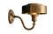 Miniature Gilded brass wall sconce Amber Clipped