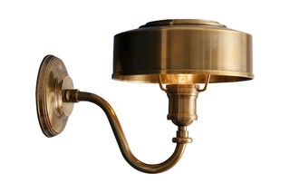 Golden brass wall lamp Amber