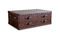 Miniature Brown leather coffee table Goldfield Clipped