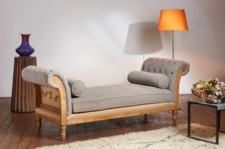 Grey 2-seater bench Montaigu