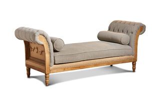 Grey 2-seater bench Montaigu