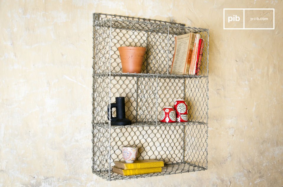 The shelf can be hung on the wall with two fixing points.