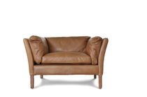 Camel leather armchair