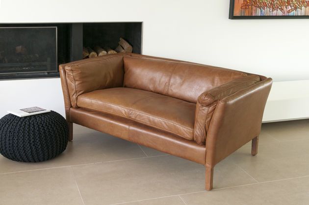 2-seater camel leather sofa Hamar