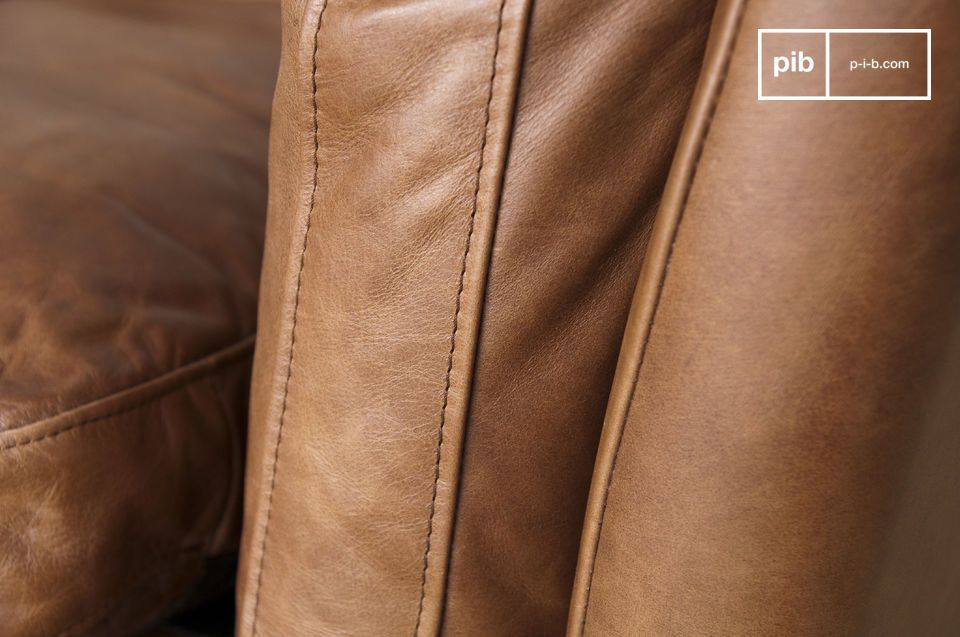 Aniline leather is made by hand.