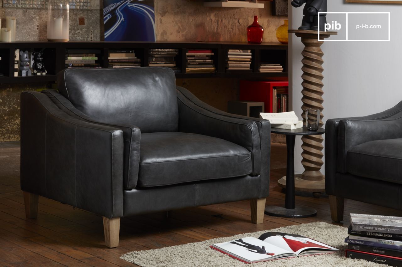 Light brown clearance leather armchair