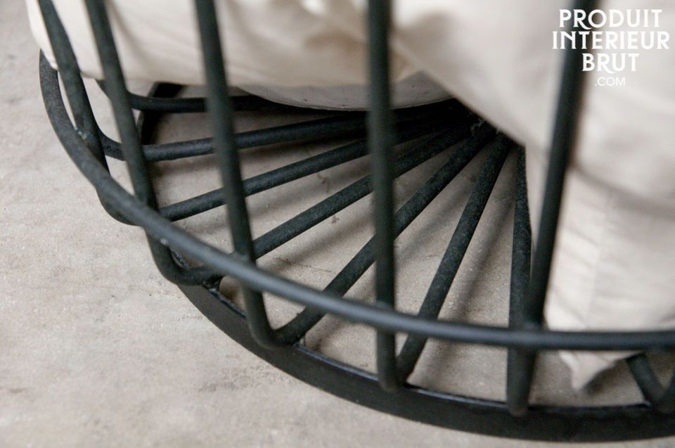 A large wired basket that will fit in a room near the fire to store wood