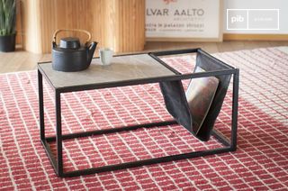 Stone magazine holder coffee table Ibiza