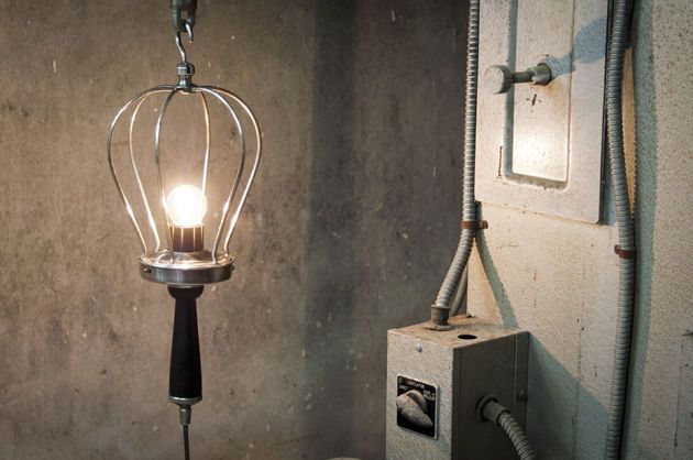 Metal factory work light Lerwick