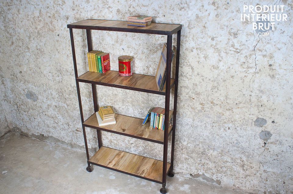 Industrial four-shelf unit