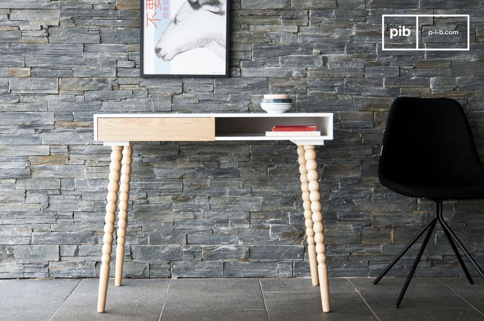 Superb elegant desk in Scandinavian style.
