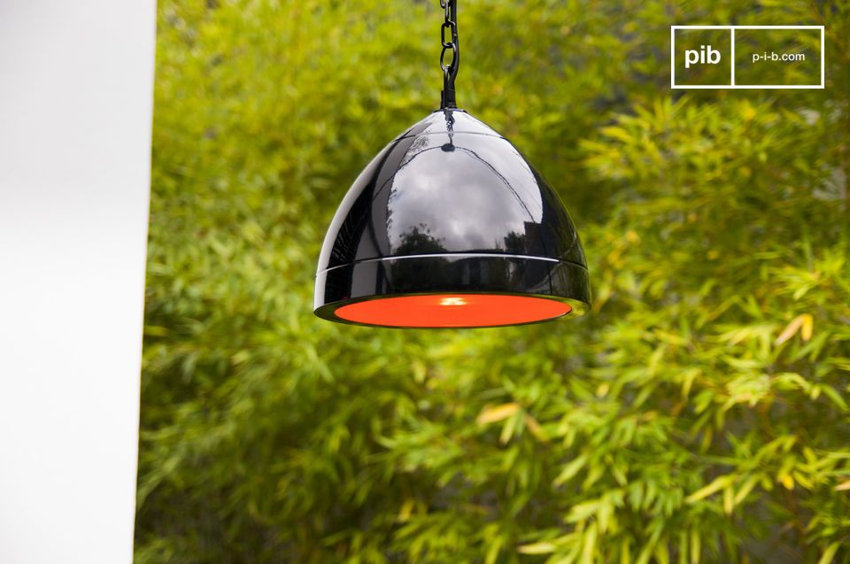 Beautiful vintage black and orange suspension.