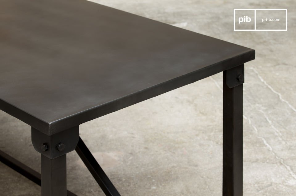 Solid and robust dining table.