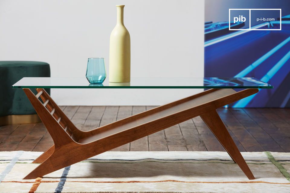 Scandinavian glass shop coffee table