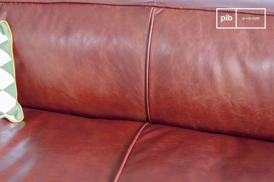 The seams contribute to the graphic appearance of the sofa.