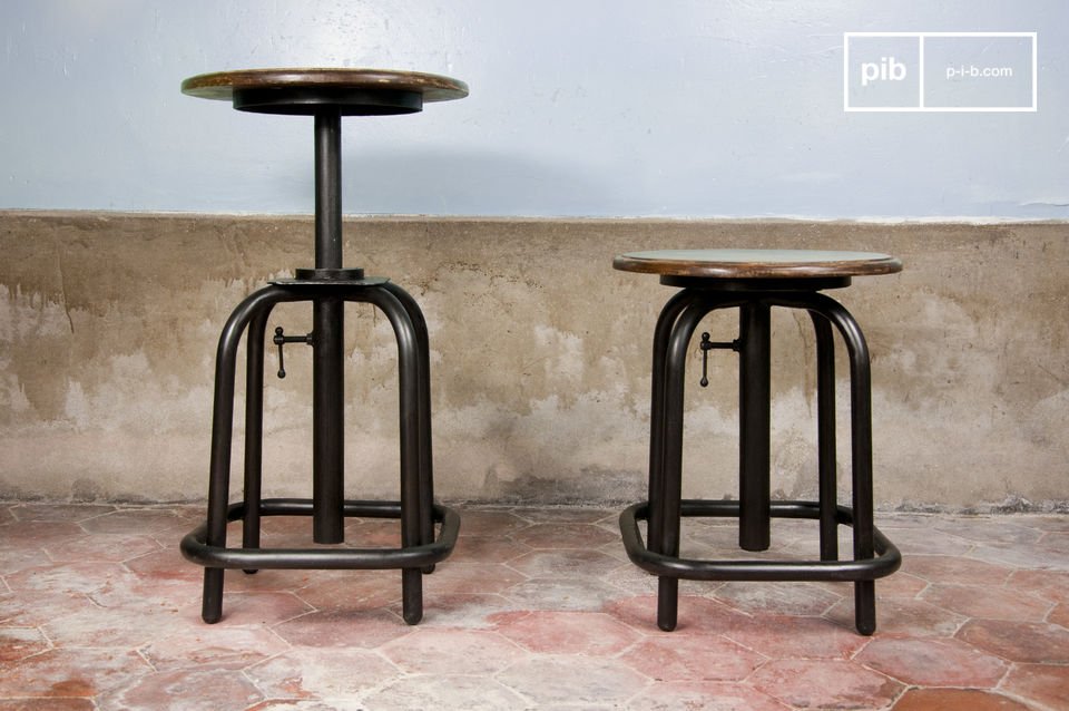 This lab stool has a retro style entirely of its own