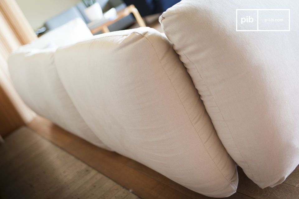 The back of the sofa is also curved, like a cloud.