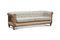 Miniature Grand linen and cotton Chesterfield sofa in almond Montaigu Clipped