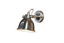 Large silver metal wall sconce