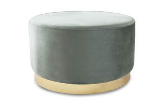 Large brass and velvet pouf Dallas