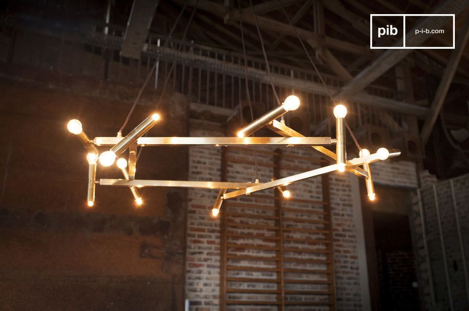 Sublime chandelier in starry sky style.