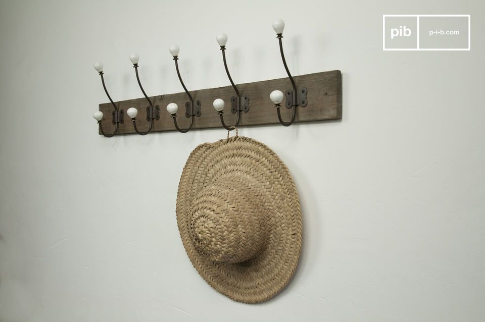Large ceramic hook coat rack